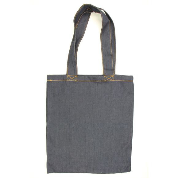 Nudie Jeans Blue Repairing Is Caring Organic Denim Tote Bag - Picture 3 of 4
